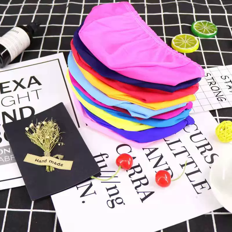 骏彤批发高弹性锦纶泳帽卡纸独立包装男女不勒头透气成人泳帽现货