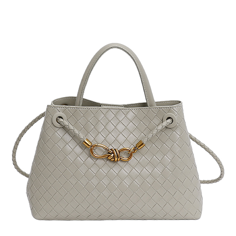 2025 New Fashion Casual Woven Handbag Women's Casual Bucket Bag Texture Shoulder Bag Popular Crossbody Bag 5