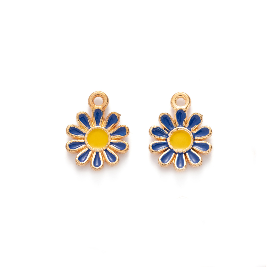 10 Pcs/package Sweet Daisy Alloy Enamel Jewelry Accessories display picture 9