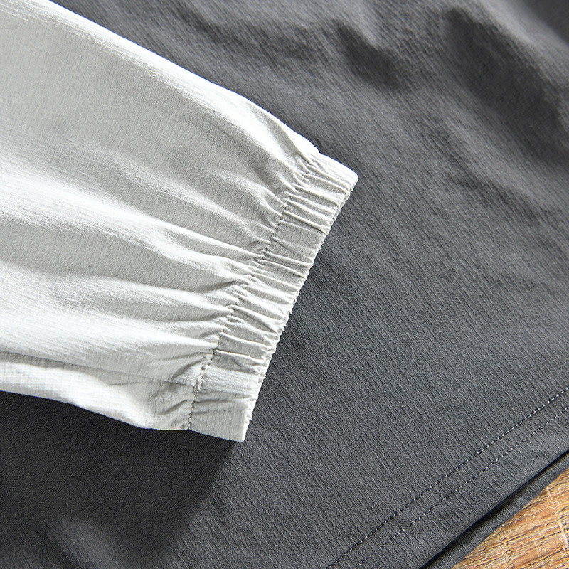 Men's Clothing mountain casual autumn new men's outdoor sports high end color matching quick drying stretch long sleeved T shirt_voghion.com