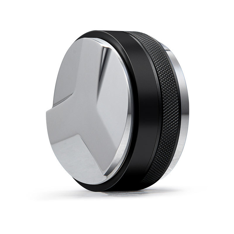 Prensa de café de acero inoxidable con altura ajustable y doble cabeza