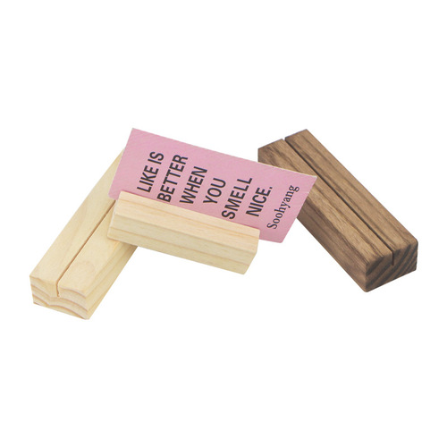 Shop log wooden block wooden message holder note holder note holder message holder business card photo holder