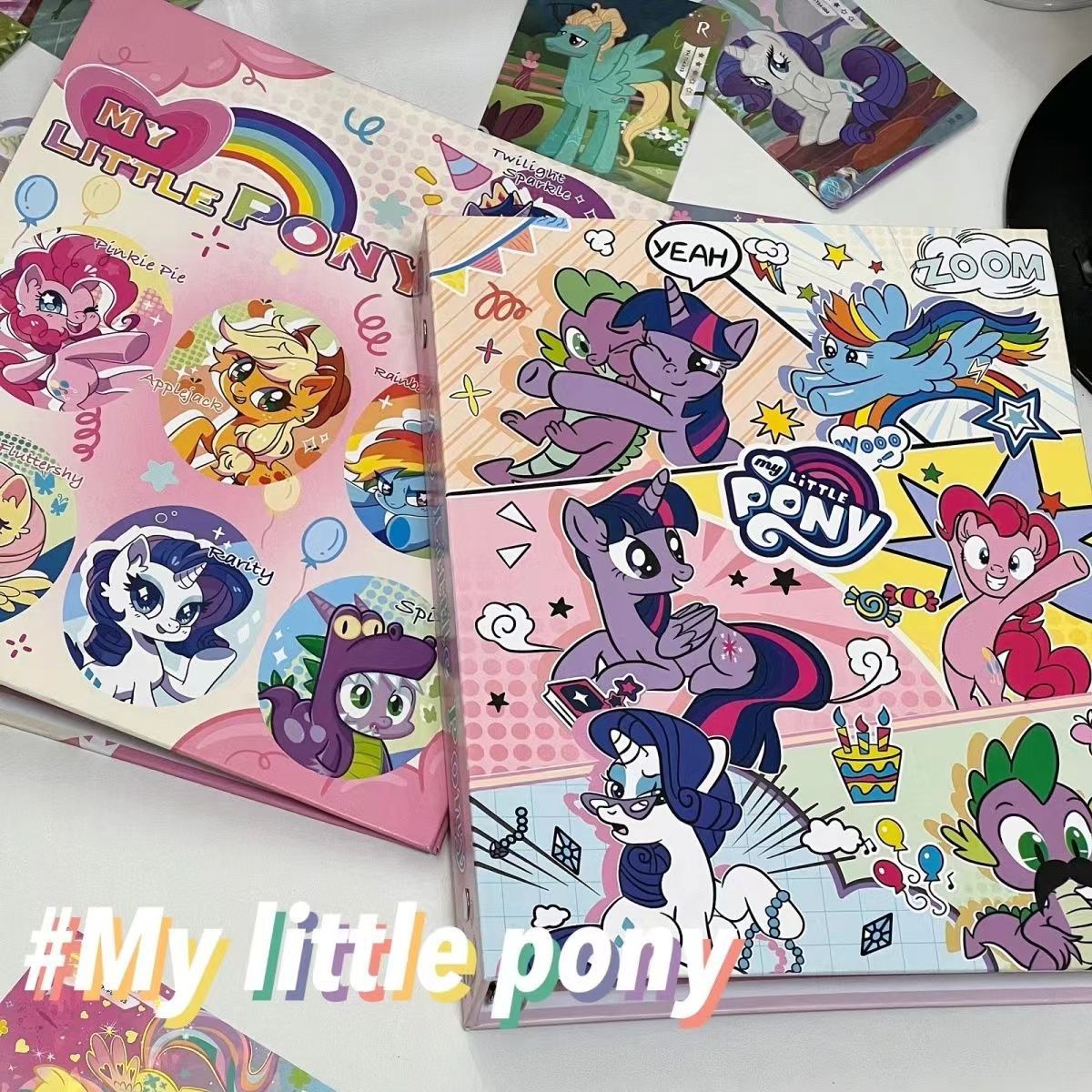 A minimalist Instagram-style cartoon photo album for My Little Pony, featuring a cute, large-capacity card storage, perfect for female students and fans of idols.