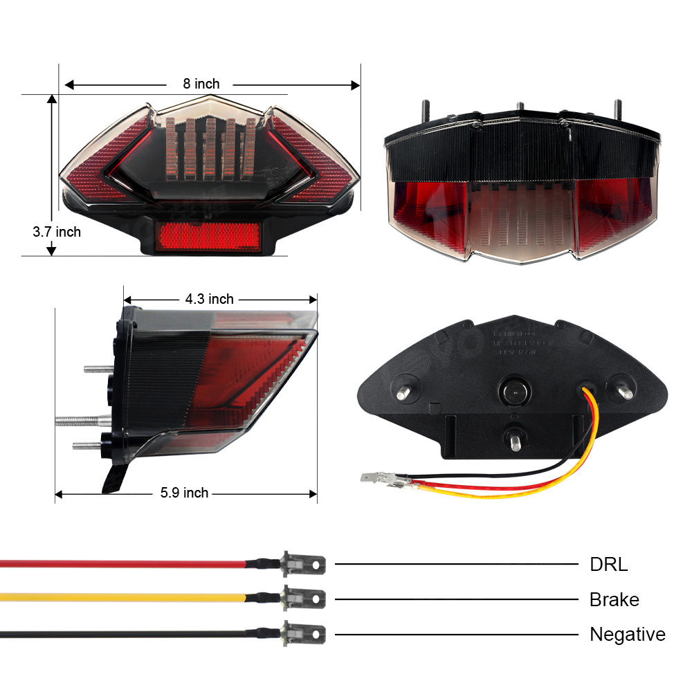 Applicable to BMW motorcycle BMW R1200GS F800 modified rear taillight rear brake light with turn signal
