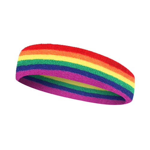 Rainbow Wrist Support Exercise Outdoor Badminton Fitness Sweat Absorbent Striped Towel Wrist Basket Tennis Wrist Support Band