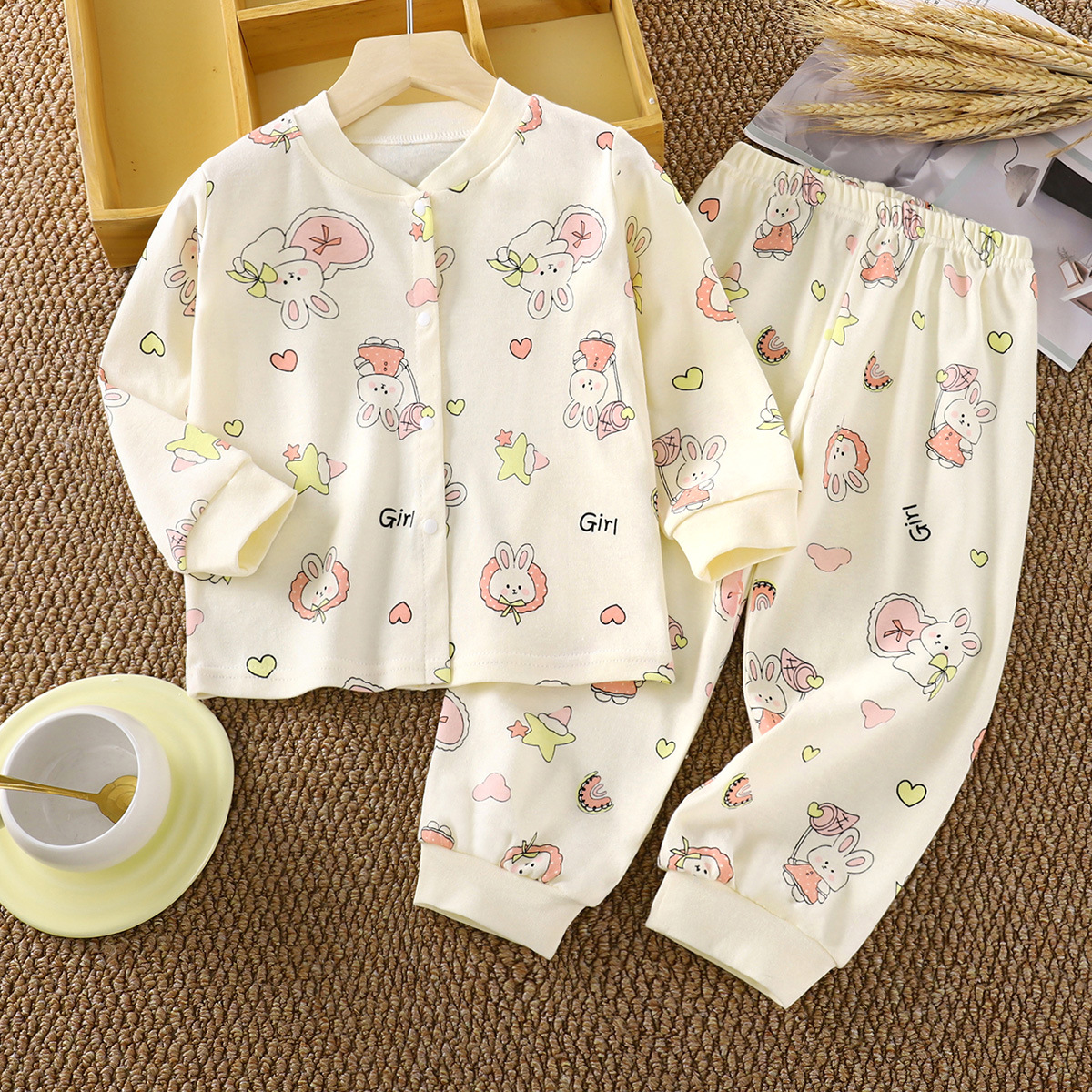 Baja de otoño para niños, set de pantalones de otoño de algodón, nuevo set de ropa interior caliente para niños, ropa de niñas, ropa infantil