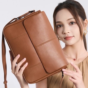 Cross-Border Bag Women's First-Layer Cowhide Messenger Bag Versatile Crossbody Bag Genuine Leather Women's Bag High-End Shoulder Bag