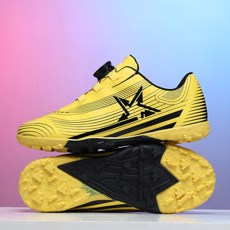 Baochuan2025 nuevos zapatos de fútbol para niños botón giratorio para niños TF zapatos de entrenamiento de fútbol transfronterizos