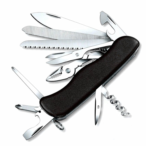 111mm多用途大号加重20功能黑色多功能刀野营不锈钢救生工具刀