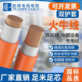 双护套橙色火牛线双层绝缘焊机线纯铜芯10-240平方多股柔软护套线