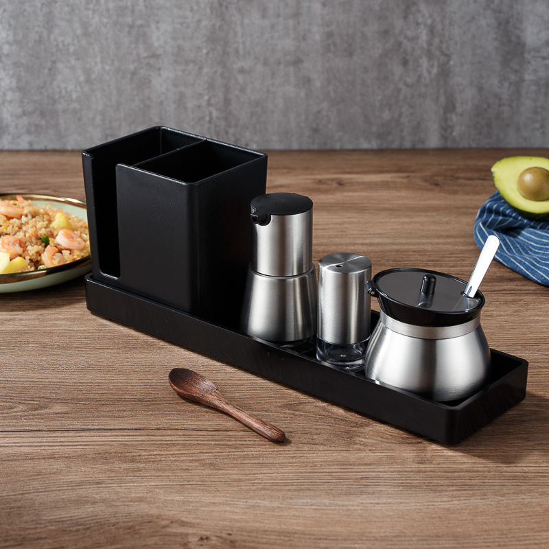 큰 수저와 젓가락 트레이 세트 F (125 스틸 + 이빨 + 캔)