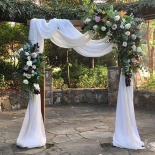 Factory Direct supply cross-border e-commerce platform White boutique curtain wedding chiffon gauze curtain one-piece delivery hot sale