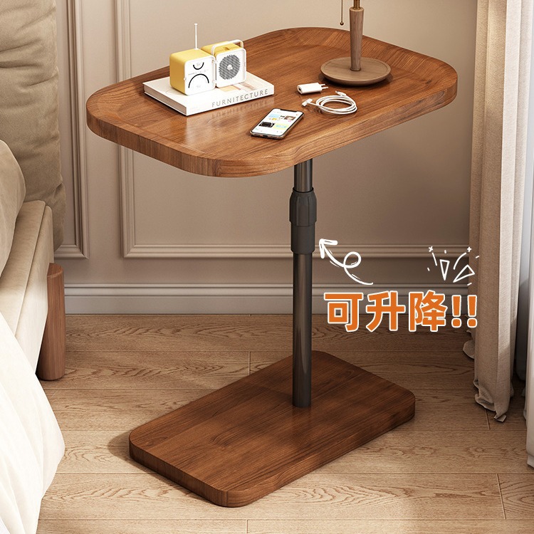 Bedside Table Simple Coffee Table Small Bedroom Bedside Cabinet Advanced Sense Liftable Gap Cabinet Light Luxury Bedside Storage Rack