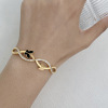 Small design fresh bracelet stainless steel, matte accessory, Japanese and Korean, simple and elegant design