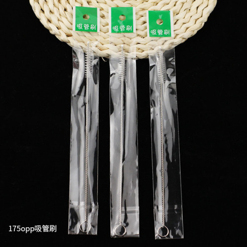 175 nylon test tube kettle bottle brush 304 stainless steel straw brush opp bagged straw brush catheter small brush