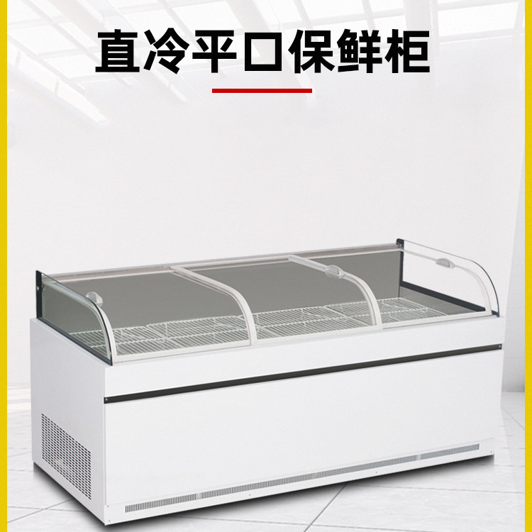 明档生鲜肉展示柜商用平口鸭脖柜熟食保鲜柜凉菜冷藏水果捞展示柜