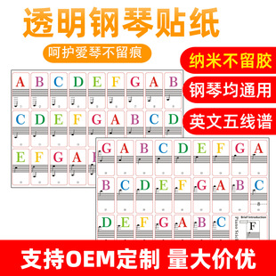 Colored Piano Stickers for Self-taught Keyboard Stickers for Self-taught Keyboard Stickers for Color Voice Name Electronic Piano Keyboard Stickers for Self-taught Keyboard Stickers