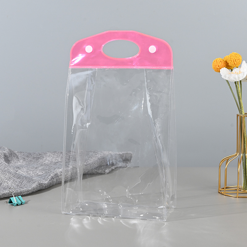 透明创意手提袋pvc透明塑料包装袋便携户外化妆品洗漱用品收纳袋