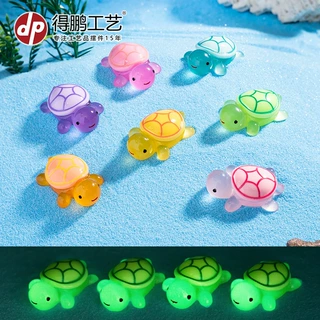 微景观卡通可爱夜光大乌龟diy装饰品盲袋海龟配件桌面树脂小摆件