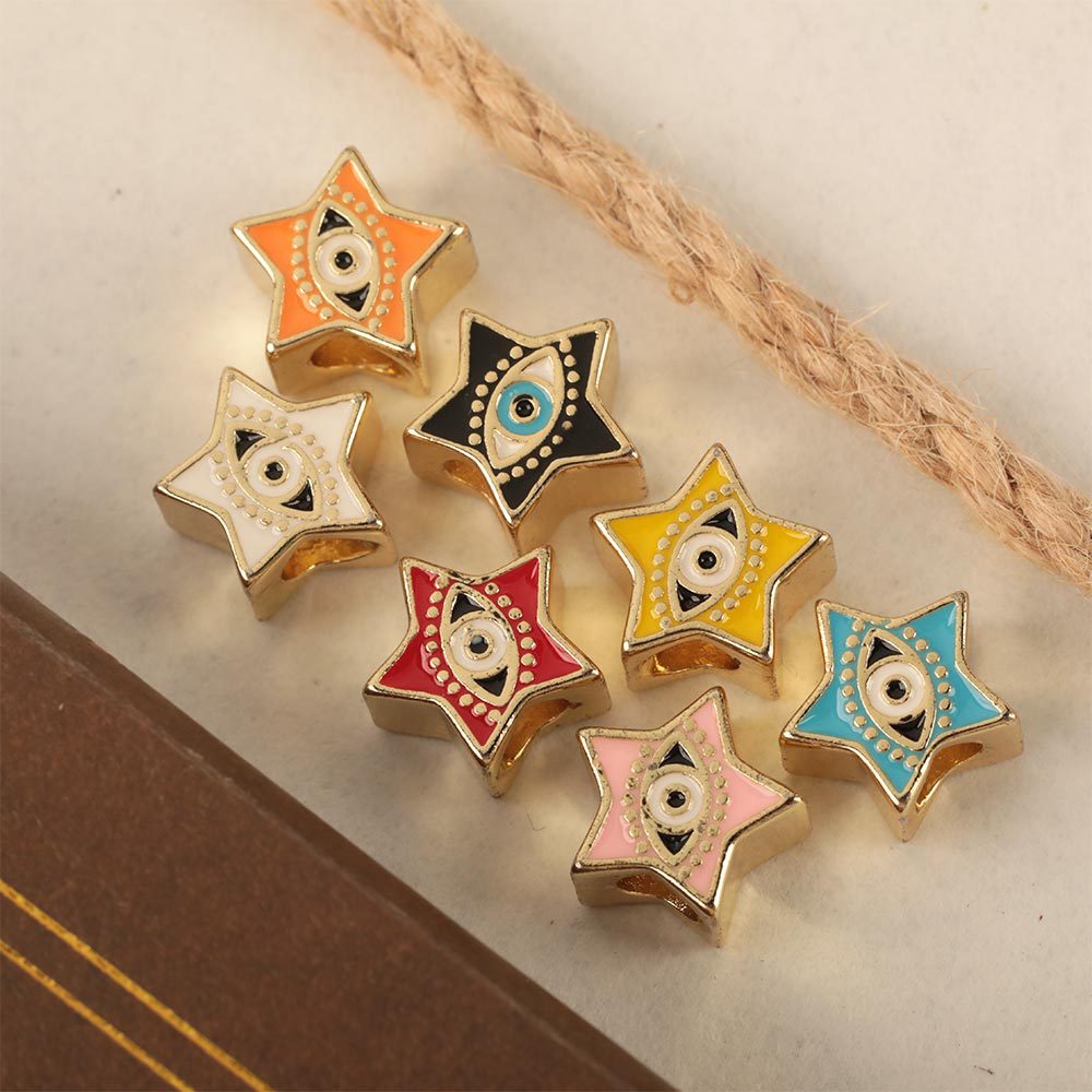 1 Piece Copper Devil's Eye DIY Jewelry Accessories Pendant display picture 3