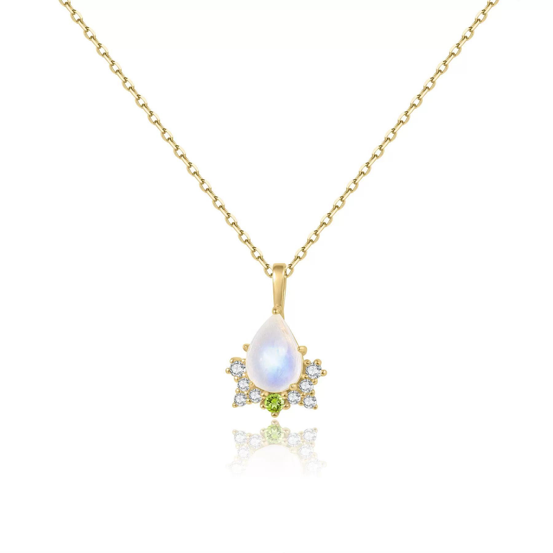 Нишевая мода, доступная роскошь, подвеска в форме капли с драгоценным камнем, серебро 925 пробы, цепочка на ключицу, ожерелье из натурального кремового синего лунного камня