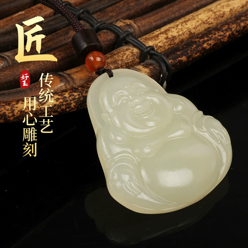 Buddha, pendant jade, necklace
