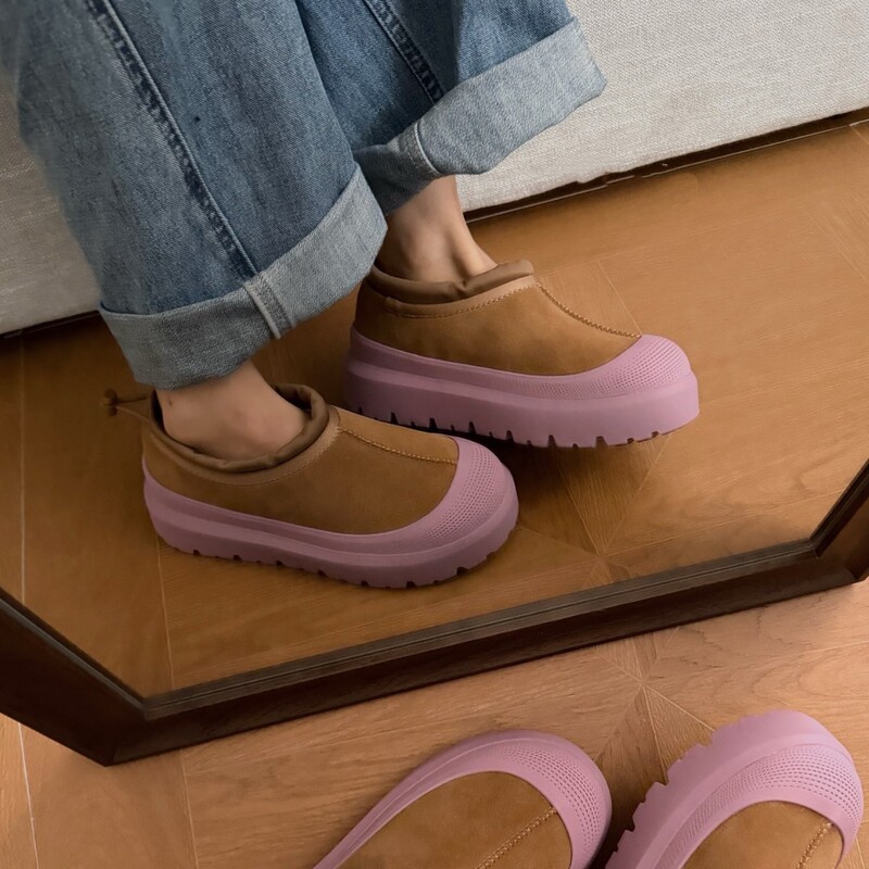 Henan Sangpo snow boots, low-top, candy-colored, wool-lined, new Tasman casual couple's slip-on boots