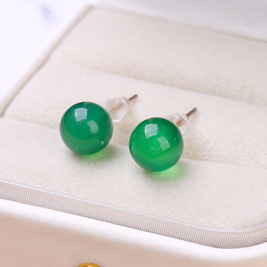 Jingdong jewelry natural red agate elegant niche earrings for girls small all-match autumn and winter high-grade earrings wholesale