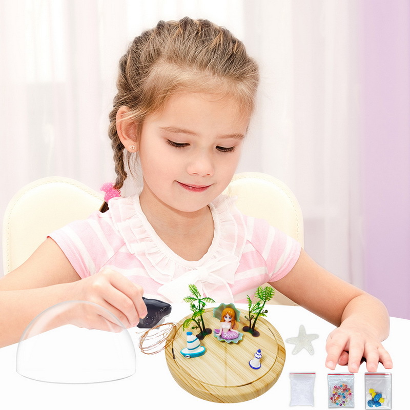 Creative Mermaid Night Light DIY Material Kit Handmade Children's Christmas Gift Atmosphere