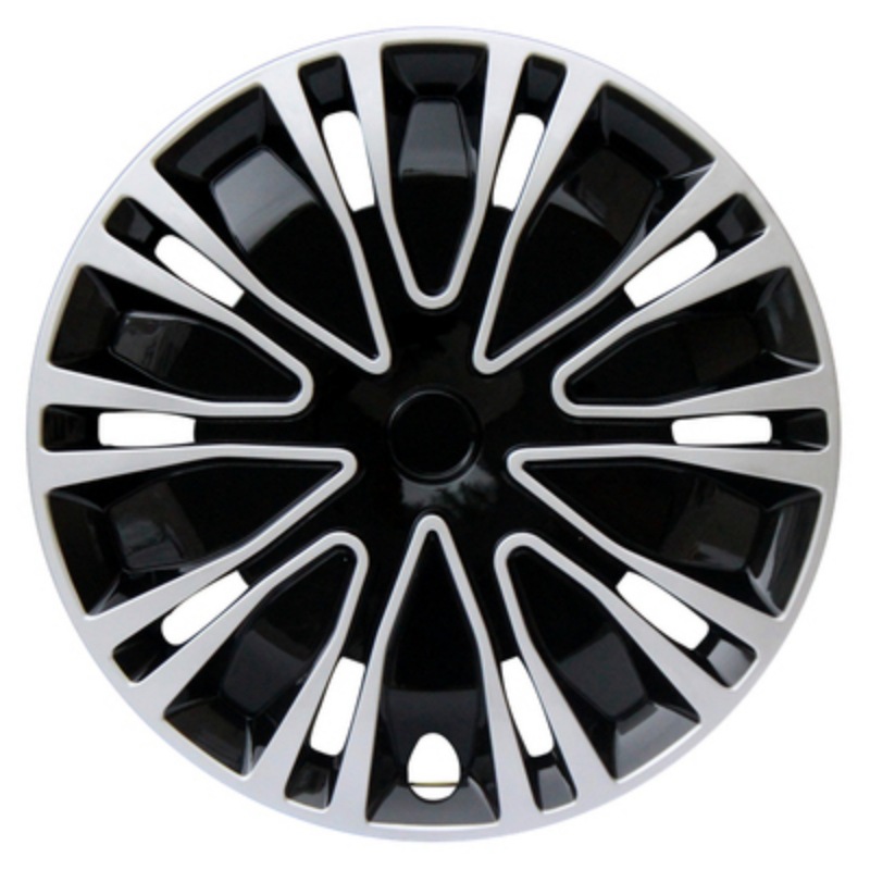 Universal Car Wheel Hub Cap 12 13 14 15 16 inch Universal Decoration (Hub cover) - 12-inch-bk-style-silver-black