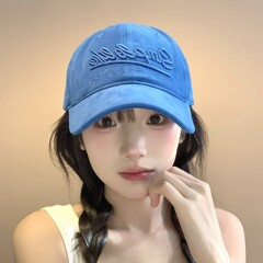 韩系高级感刺绣字母棒球帽子女春季美式复古时尚情侣大头围鸭舌帽