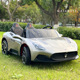 Children's version of the four-wheel drive paint silver ash [12V14A remote control self-driving Bluetooth explosion-proof soft leather wheel seat]]