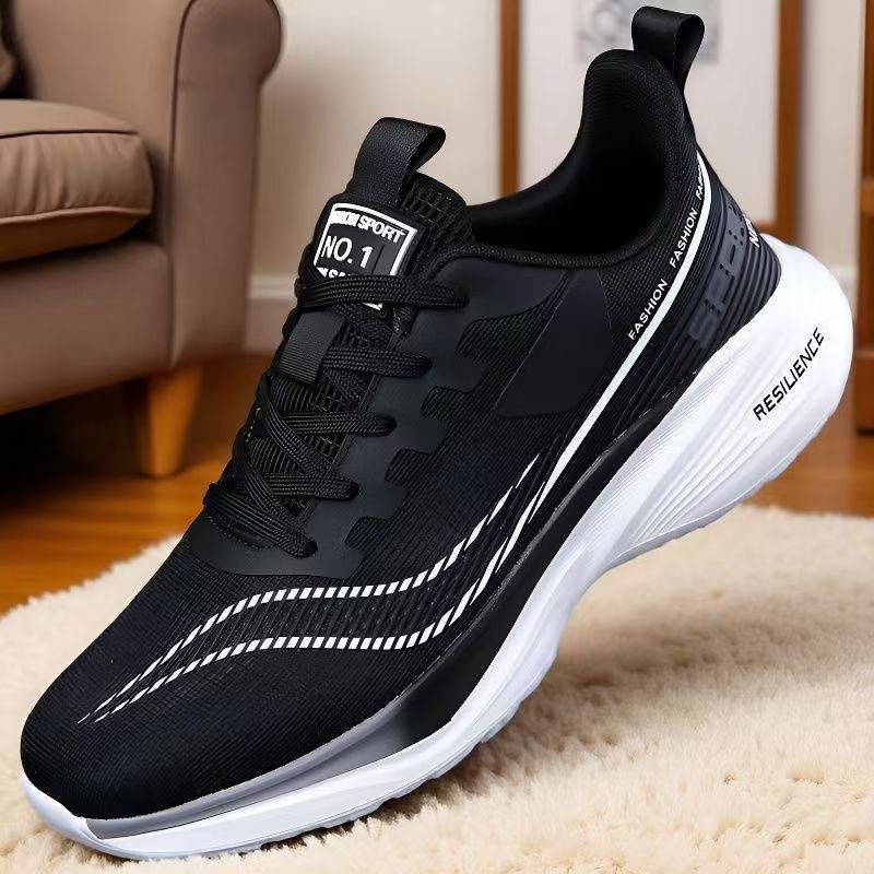 Nuevos zapatos de hombre de tamaño grande ultraligeros con suela suave zapatos de deporte transpirables con suela gruesa zapatos de correr de hombre ligeros zapatos de cuero de moda para hombres