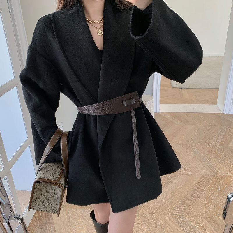 特大码风衣外套女300斤胖mm春秋呢子大衣毛呢外套洋气斗篷上衣潮|undefined