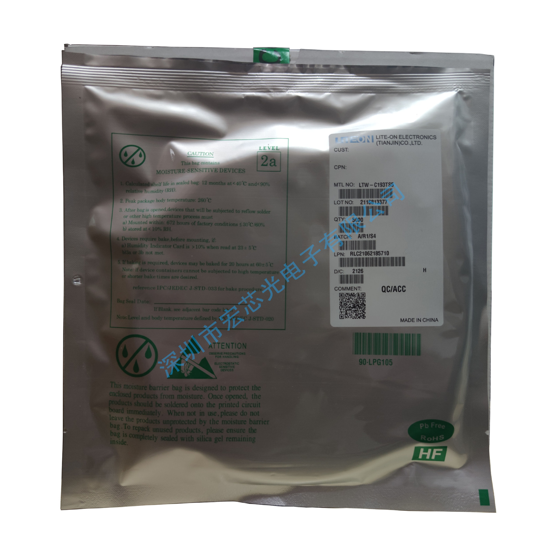 LTW-C191TS5 Lite-On white LED chip, 0.55mm height diode, 0603 white LED.