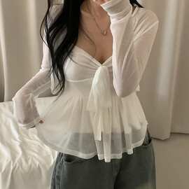 已出货 chic 时尚抹胸吊带+披肩两件套套装