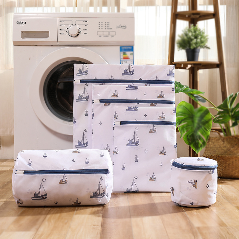 Thickened Laundry Bag For Bathroom Washing Machine,Laundry Net,Fine Mesh Printed Underwear Care Bag,Laundry Net