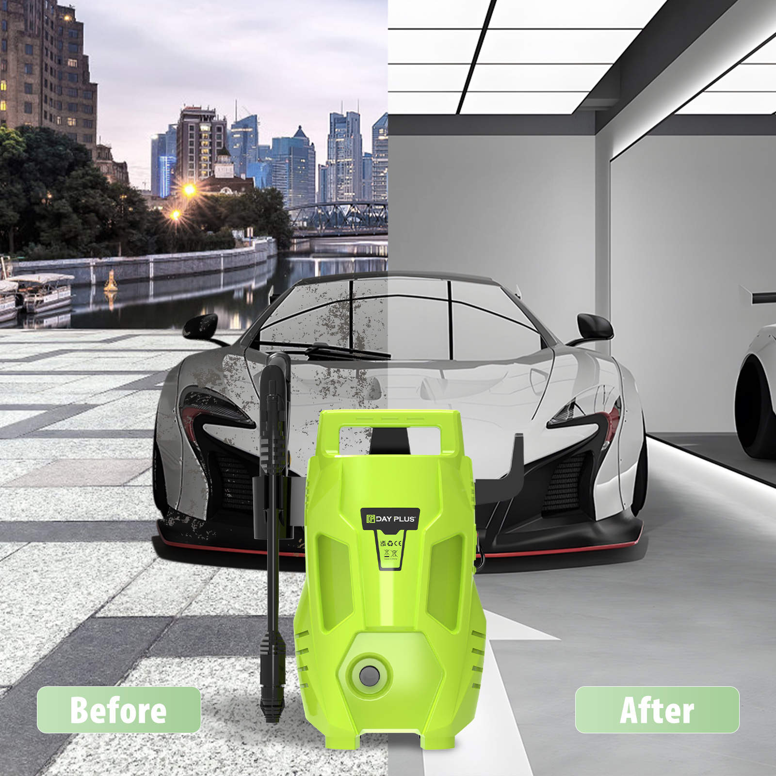 Household AC High Pressure Car Washer Universal Car Washer Water Pump Automatic Cleaning Machine Portable Water Gun Car Wash Artifact