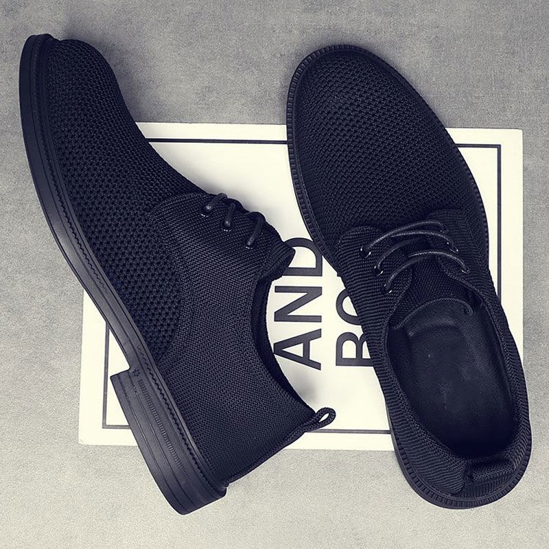 老北京布鞋男2025夏季新款皮鞋百搭休闲鞋镂空透气网面鞋男款商务