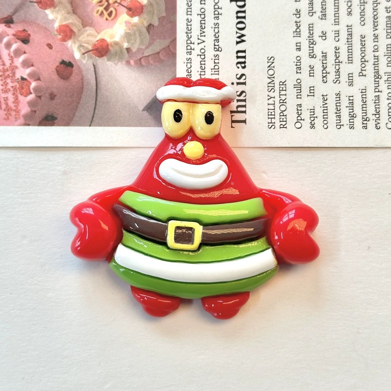 クリスマススポンジボブ冷蔵庫マグネットかわいい漫画立体マグネットクリエイティブ装飾磁気ステッカーギフト磁気ステッカー|undefined