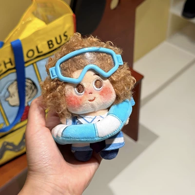 Curly Hair Plush Doll | Pluş açarlıqlar - diving-blue-swim-ring-khaki-explosion-pendant