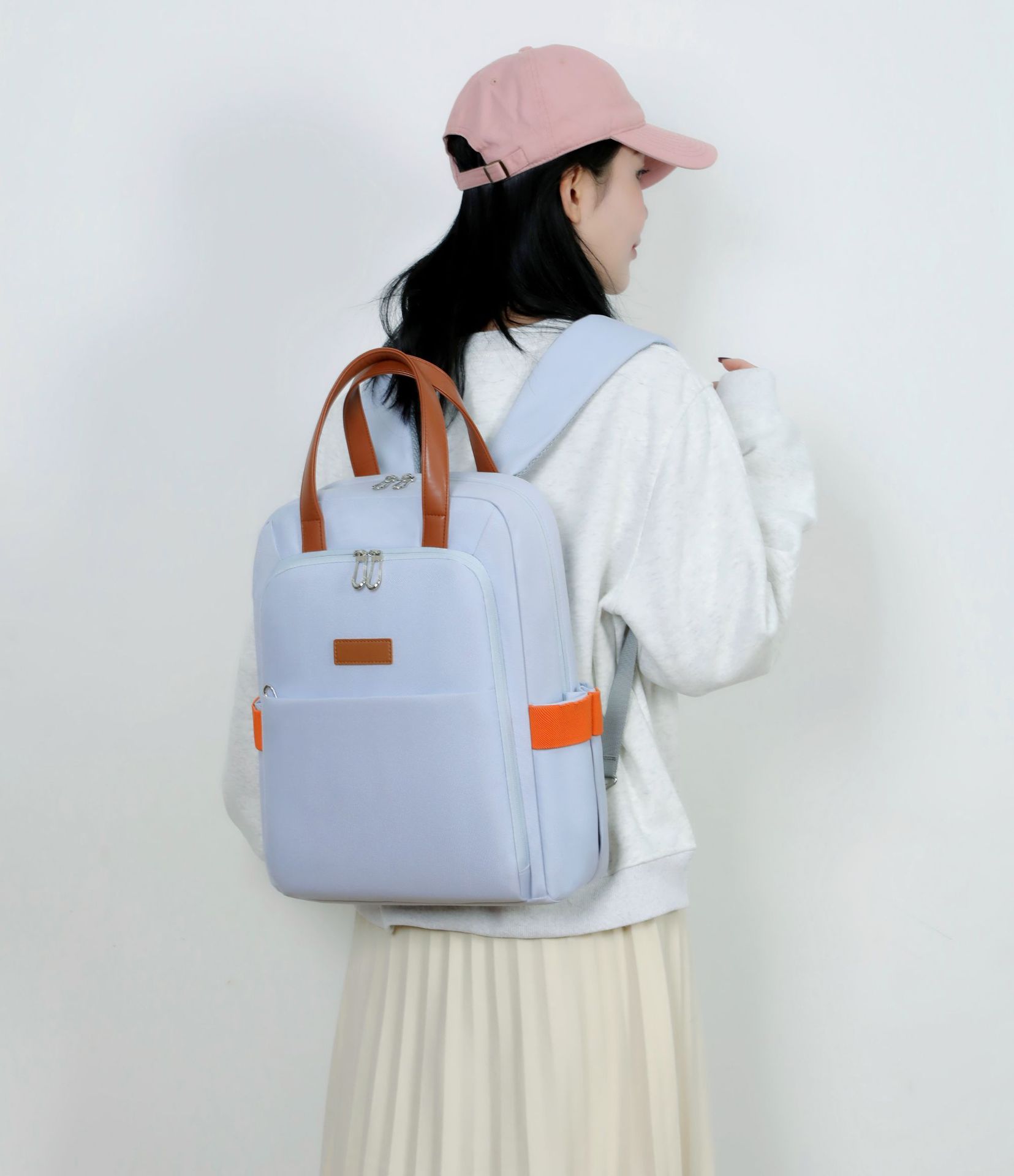 High-end women's backpack, men's Oxford fabric, large-capacity, multi-functional, durable and fashionable business backpack undefined