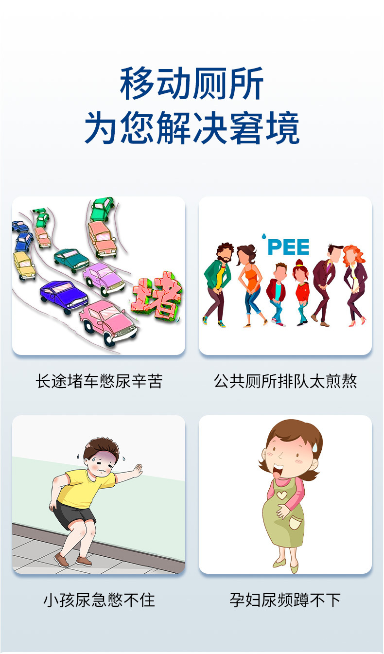 Emergency Urine Bag Portable Car Convenient Girl's Toilet Children's Disposable Urine Bag Urinal Car Urinal Artifact