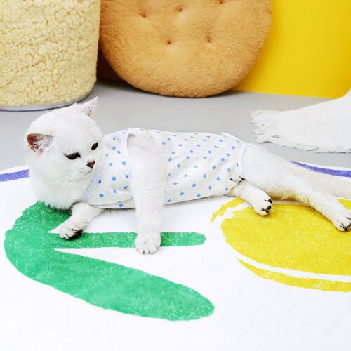 Pet cat sterilization clothes, cat postpartum clothes, surgical clothes, anti-licking weaning clothes 23 four-leaf flower cat sterilization clothes