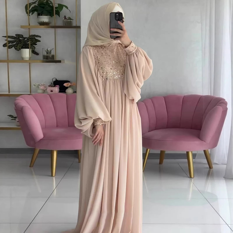 Cross-Border Palace-Style 2024 Long Dress, New Heavy-Duty Design, Amazon Fairy Autumn Light Luxury Sequin European and American Style Cross-Border Palace-Style 2024 Long Dress, New Heavy-Duty Design, Amazon Fairy Autumn Light Luxury Sequin European and American Style