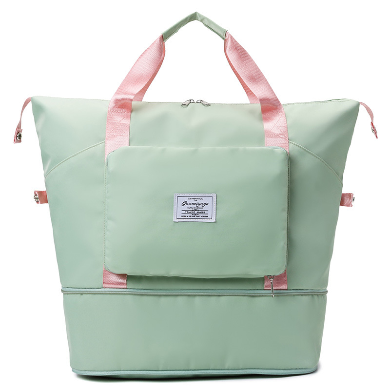 Bolsa de viaje plegable portátil de corta distancia para mujer bolsa de almacenamiento de espera de viaje de gran capacidad bolsa de equipaje de entrega de una pieza Bolsa de fitness