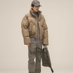 外国貿易秋冬皮綿服男青少年ゆるい立襟綿服短いパン服機関車ジッパーコート男