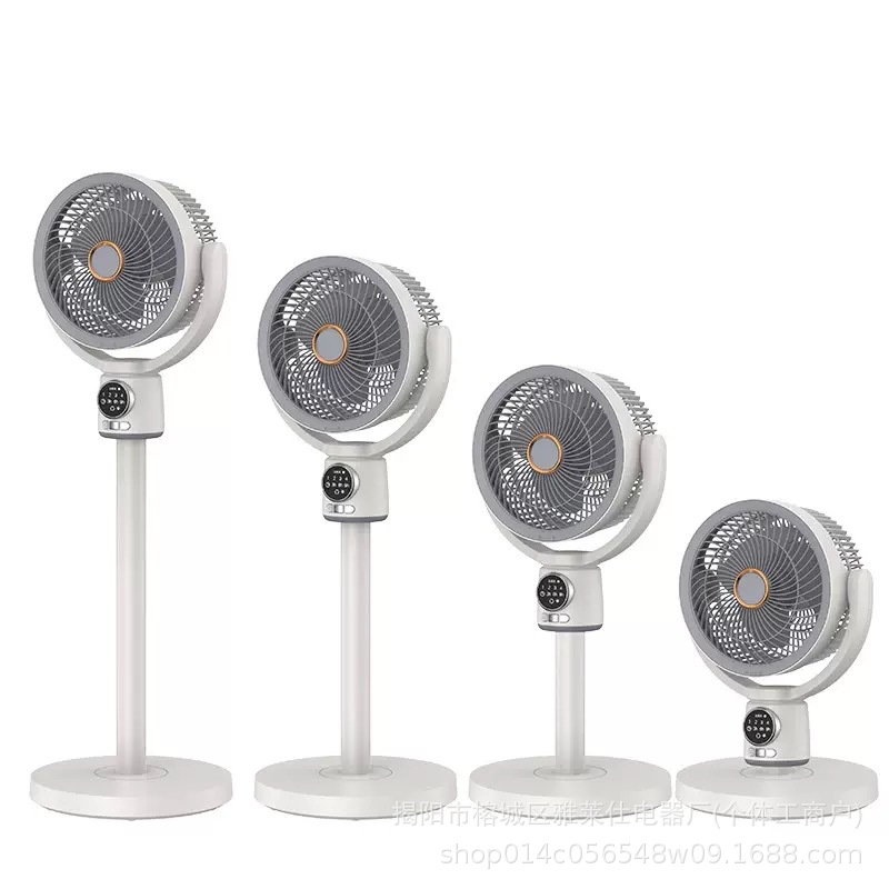 [Amazon Hot Sale] ventilador de escritorio al aire libre circulación de gran viento para el hogar visualización digital ventilador triángulo de doble propósito