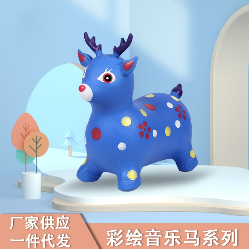 Inflatable painted music toy for jumping PVC