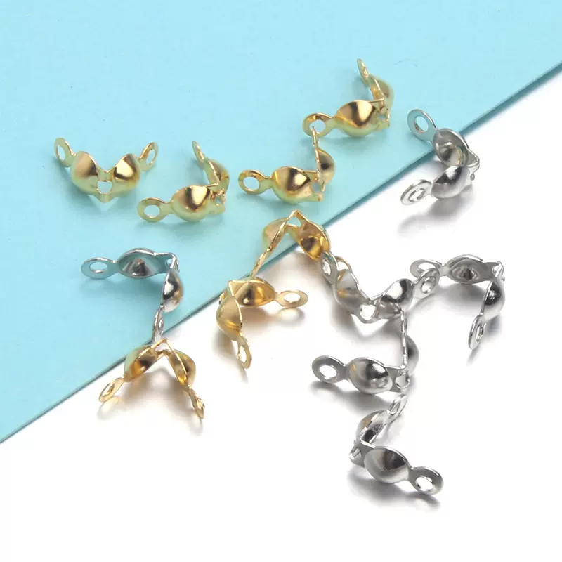 电镀铁包扣珍珠项链收尾扣包珠扣手链饰品连接扣 diy手工必备材料